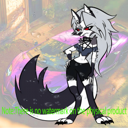 Helluva Boss Loona Wolf Girl Sticker, suitable for hard luggage, carry-ons, and travel accessories. Vinyl car decals suitable for cars, motorcycles, laptops, computers, backpacks, water bottles, and more.