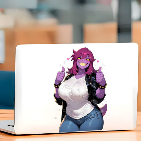 Susie Deltarune Thumbs Up Car Sticker/Decal, perfect for decorating bicycle frames, helmets, and accessories. Vinyl car decals suitable for cars, motorcycles, laptops, computers, backpacks, water bottles, and more.