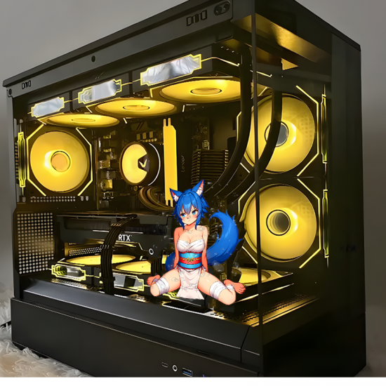 Anime Fox Girl Car Decal - VIP-426, waterproof vinyl decal for cars, motorcycles, bicycles, and helmets. Vinyl car decals suitable for cars, motorcycles, laptops, computers, backpacks, water bottles, and more.