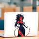 Anime Devil Girl Car Sticker Decal, ideal for customizing your airpods case or headphone stand. Vinyl car decals suitable for cars, motorcycles, laptops, computers, backpacks, water bottles, and more.