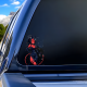Anime Devil Girl Car Sticker Decal, ideal for customizing your airpods case or headphone stand. Vinyl car decals suitable for cars, motorcycles, laptops, computers, backpacks, water bottles, and more.