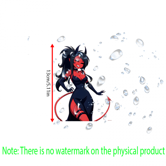 Anime Devil Girl Car Sticker Decal, ideal for customizing your airpods case or headphone stand. Vinyl car decals suitable for cars, motorcycles, laptops, computers, backpacks, water bottles, and more.