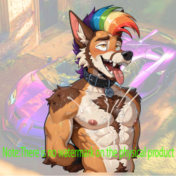 Furry Rainbow Dog Sticker/Decal, water-proof and sun-proof, great for car windows and bumpers. Vinyl car decals suitable for cars, motorcycles, laptops, computers, backpacks, water bottles, and more.