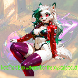 Roxanne Wolf Anime Car Sticker Decal, ideal for water bottles, hydro flasks, phones, tablets, and car bumpers. Vinyl car decals suitable for cars, motorcycles, laptops, computers, backpacks, water bottles, and more.