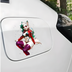 Roxanne Wolf Anime Car Sticker Decal, ideal for water bottles, hydro flasks, phones, tablets, and car bumpers. Vinyl car decals suitable for cars, motorcycles, laptops, computers, backpacks, water bottles, and more.