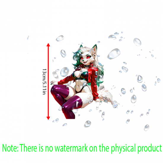 Roxanne Wolf Anime Car Sticker Decal, ideal for water bottles, hydro flasks, phones, tablets, and car bumpers. Vinyl car decals suitable for cars, motorcycles, laptops, computers, backpacks, water bottles, and more.