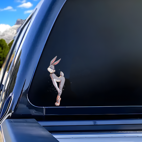 Sexy Bugs Bunny Car Decal Sticker, suitable for hard luggage, carry-ons, and travel accessories. Vinyl car decals suitable for cars, motorcycles, laptops, computers, backpacks, water bottles, and more.