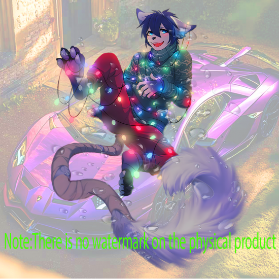 Furry Christmas Lights Car Sticker, a fun way to personalize your lunch box, cooler, or thermos. Vinyl car decals suitable for cars, motorcycles, laptops, computers, backpacks, water bottles, and more.