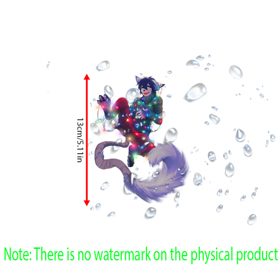 Furry Christmas Lights Car Sticker, a fun way to personalize your lunch box, cooler, or thermos. Vinyl car decals suitable for cars, motorcycles, laptops, computers, backpacks, water bottles, and more.