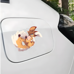 Fox Furry Car Wash Sticker/Decal, ideal for water bottles, hydro flasks, phones, tablets, and car bumpers. Vinyl car decals suitable for cars, motorcycles, laptops, computers, backpacks, water bottles, and more.