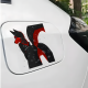 Red and Black Furry Car Decal Sticker, easy to apply on cars, trucks, vans, and recreational vehicles. Vinyl car decals suitable for cars, motorcycles, laptops, computers, backpacks, water bottles, and more.