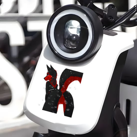 Red and Black Furry Car Decal Sticker, easy to apply on cars, trucks, vans, and recreational vehicles. Vinyl car decals suitable for cars, motorcycles, laptops, computers, backpacks, water bottles, and more.