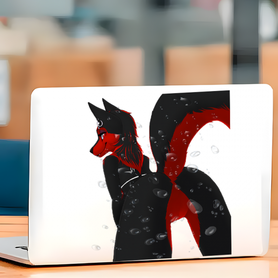 Red and Black Furry Car Decal Sticker, easy to apply on cars, trucks, vans, and recreational vehicles. Vinyl car decals suitable for cars, motorcycles, laptops, computers, backpacks, water bottles, and more.