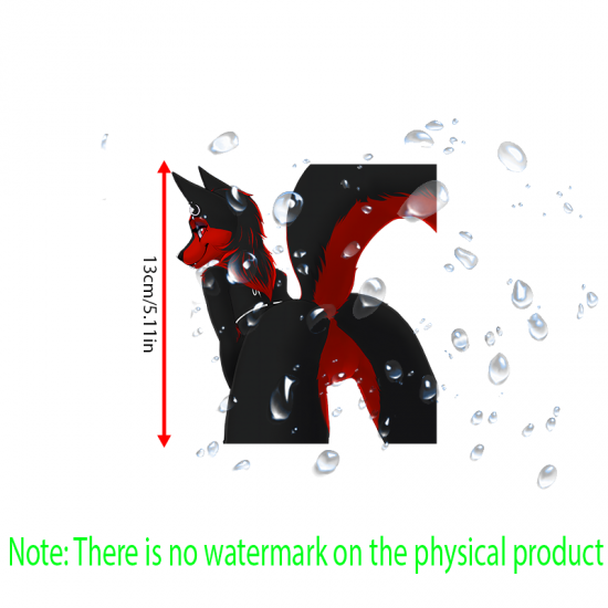 Red and Black Furry Car Decal Sticker, easy to apply on cars, trucks, vans, and recreational vehicles. Vinyl car decals suitable for cars, motorcycles, laptops, computers, backpacks, water bottles, and more.