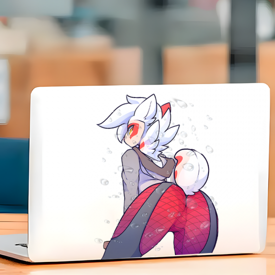 Furry Anthro Rabbit Girl and Purple Car Sticker, ideal for bullet journaling, scrapbooking, and creative planning. Vinyl car decals suitable for cars, motorcycles, laptops, computers, backpacks, water bottles, and more.