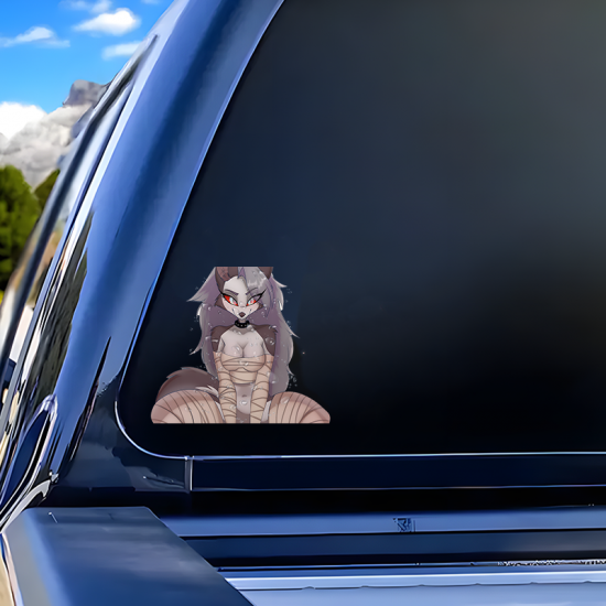 Loona Helluva Boss Car Sticker Decal Waterproof, durable sticker for toolboxes, hard hats, and construction gear. Vinyl car decals suitable for cars, motorcycles, laptops, computers, backpacks, water bottles, and more.