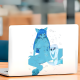 Blue Furry Girl Wet Car Decal Sticker, great for adding a pop of color to your fridge or freezer. Vinyl car decals suitable for cars, motorcycles, laptops, computers, backpacks, water bottles, and more.