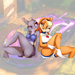 Judy Hopps and Lola Bunny Car Sticker Decal, great for DIY projects, greeting cards, and holiday decorations. Vinyl car decals suitable for cars, motorcycles, laptops, computers, backpacks, water bottles, and more.
