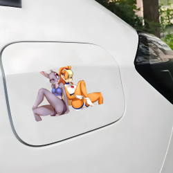 Judy Hopps and Lola Bunny Car Sticker Decal, great for DIY projects, greeting cards, and holiday decorations. Vinyl car decals suitable for cars, motorcycles, laptops, computers, backpacks, water bottles, and more.