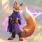 Anthro Fox Mage with Purple Car Sticker, the perfect finishing touch for your scrapbooking masterpiece. Vinyl car decals suitable for cars, motorcycles, laptops, computers, backpacks, water bottles, and more.