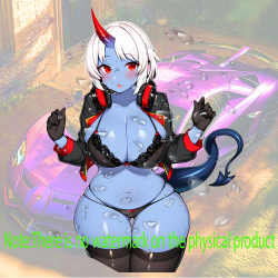 Wet Oni Girl with Sports Car Sticker, adds style to your daily planner, notebook, and office supplies. Vinyl car decals suitable for cars, motorcycles, laptops, computers, backpacks, water bottles, and more.