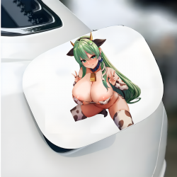 Anime Cow Girl Sticker, suitable for fixing up old furniture or adding flair to new items. Vinyl car decals suitable for cars, motorcycles, laptops, computers, backpacks, water bottles, and more.