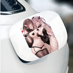 Anime Elf Girls with Wine Sticker Decal, perfect for teachers to use as rewards or classroom decorations. Vinyl car decals suitable for cars, motorcycles, laptops, computers, backpacks, water bottles, and more.