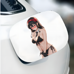 Yor Forger Swimsuit Anime Sticker, vibrant colors perfect for art projects, collages, and crafts. Vinyl car decals suitable for cars, motorcycles, laptops, computers, backpacks, water bottles, and more.