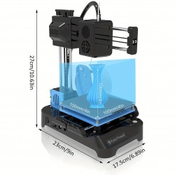 EasyThreed Mini 3D Printer Beginner Entry-Level Fast Heating Low Noise, with Free PLA TPU 0.75mm Filament, Printing Size 4"×4"×4"
